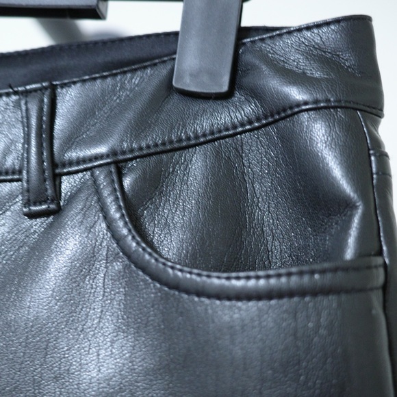 Aritzia Sunday Best Mid-Rise Vegan Leather Gabby Pant Black Size US 0 - Picture 3 of 8